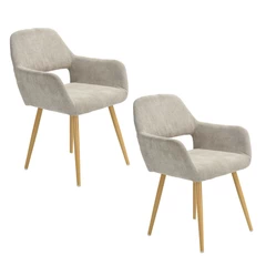 Pack 2 Silla Comedor Sitial Cromwell Beige