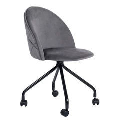 Silla de Escritorio Terciopelo con Ruedas Gris