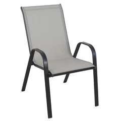 Silla de Terraza Textileno y Acero Gris