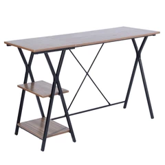 Escritorio Cruz con Repisas 120x48x78cm - Negro
