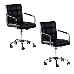 Pack 2 Sillas de Oficina Camelot Negro