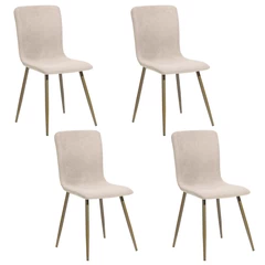 Pack 4 Sillas Comedor Sitial Gold Juliet Beige