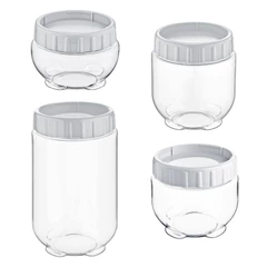 Set 4 Frascos Alimento Blanco