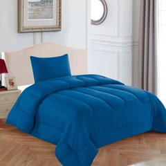Plumón Liso Colors 1.5 Plazas Azul