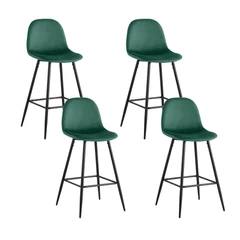 Pack de 4 Pisos de Bar Recife Verde de Terciopelo