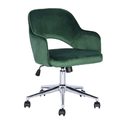 Silla Clarkson de Escritorio con Apoyabrazos Verde
