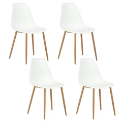 Pack 4 Sillas Comedor Sitial Charlton PP Blanco