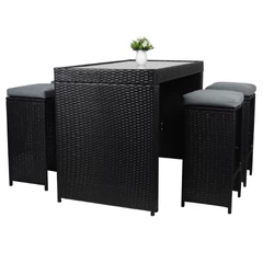 Bar Terraza Merida 4 Personas Mesa  Negro
