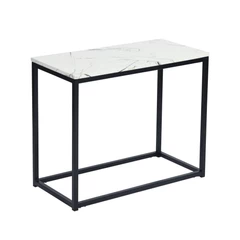 Mesa Lateral Marmoleado Negro
