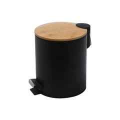 Basurero 3 L Tapa Bambu Negro