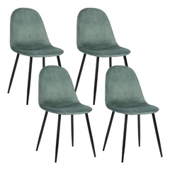 Pack 4 - Silla Comedor Charlton Terciopelo - Verde