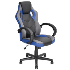 Silla Gamer PU Flow Ergonómica Escritorio - Azul