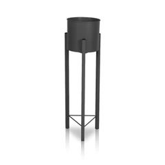 Porta Macetero Pedestal Decorativo Negro 76 cm