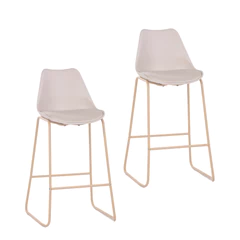 Pack 2 Sillas de Bar Berlin Beige