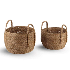 Set Dos Canastos Organizadores con Asas Natural