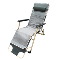 Reposera Plegable Reclinable con Acolchado Gris