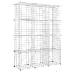 Estante 12 Cubos  147x37x111 cm - Blanco