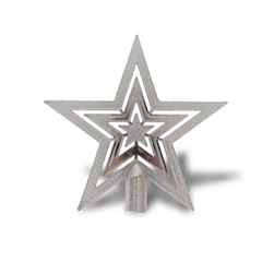 Estrella Navidad Plateada Plateado