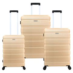 Set de 3 Maletas Rígidas Danubio Dorado