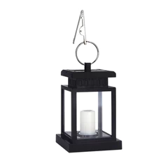 Farol Solar Lámpara Colgante LED Impermeable Negro