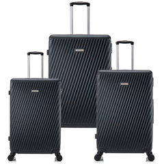 Set de Maletas Rígidas  MILAN S-M-L Negro