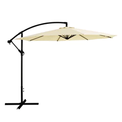 Sombrilla Quitasol Lateral Diámetro 3 metros Beige