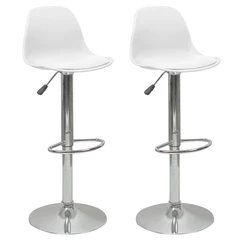 Pack 2 Sillas Altas de Bar Orlando-T Blanco