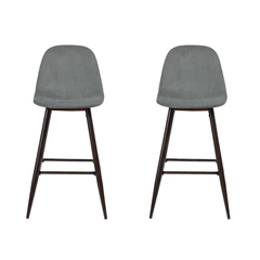 Pack 2 Pisos de Bar Gris con Patas de Metal