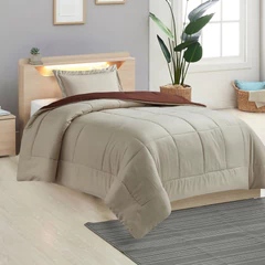 Plumón Reversible Marnie 1.5 Plazas Café
