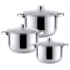 Batería Cocina 6 Piezas Acero Inoxidable Gris