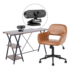Pack Escritorio Cruz + Silla Cronwell + Webcam 720P