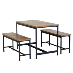 Comedor 4 personas 60x75x110 cm Industrial