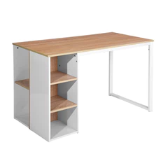 Escritorio de Roble con Cajones 75x60x120 cm Blanco