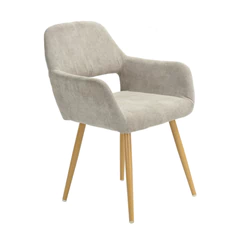 Silla Comedor Sitial Cromwell Tela Beige