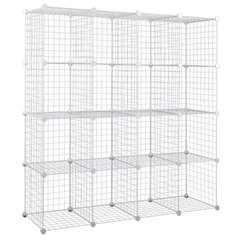Estante Metal 16 Cubos - Blanco