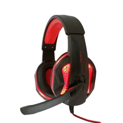 Audífonos Gamer GH05 Luces Led con Micrófono Rojo