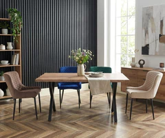 Comedor Monaco Mesa 160x90cm + 4 Sillas Mix Velvet 