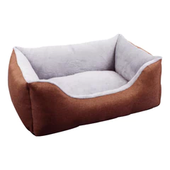 Cama Mascotas Rectangular M Café