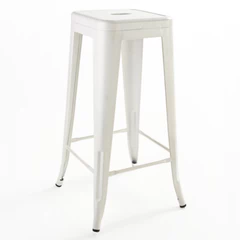 Piso de Bar Metal Tolix Blanco