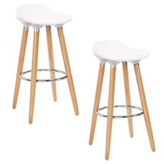 Pack 2 - Piso De Bar Taburete Jasmine Abs - Blanco