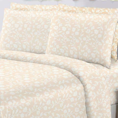 Juego de Sábanas de Microfibra King Size Flores