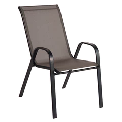 Silla de Terraza Textileno y Acero Café