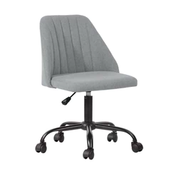 Silla de Oficina de Tela Altura Ajustable Gris
