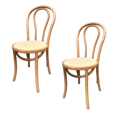 Pack 2 Sillas de Comedor Round Back Cerezo