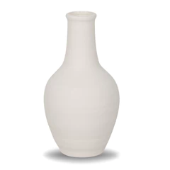 Florero Cerámica Blanco 17cm