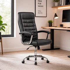 La Silla Escritorio Gerencial Milano Ergonómica Negra