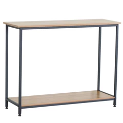 Arrimo Novahus Industrial Café con Tubo de Acero y MDF