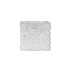 Funda de Cojín Peludo Extrasuave Gris