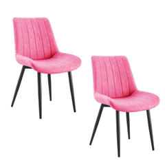 Pack 2 Silla Comedor Sitial Dorianna Rosa