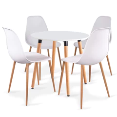 Comedor 4P Emily 80X74 + Sillas Charlton Pp Blanco